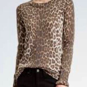 Leopard Ruffle Cuff Sweater